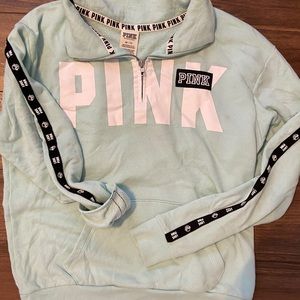 PINK Light Blue Sweatshirt